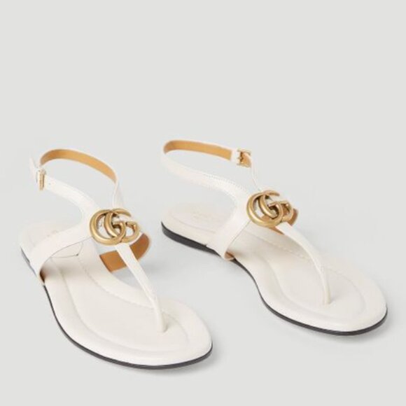 GUCCI Double G Thong Sandals Size 38 - Picture 1 of 8
